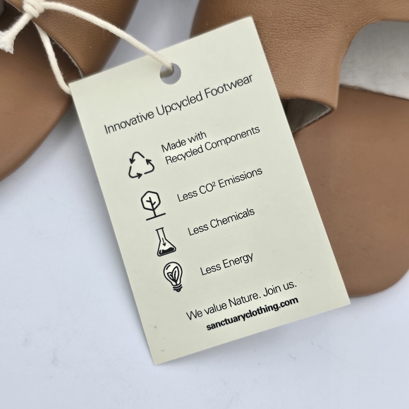 NWT Sanctuary Brave toe loop flared block heel sandals, Tan, 6.5M - Picture 6 of 16